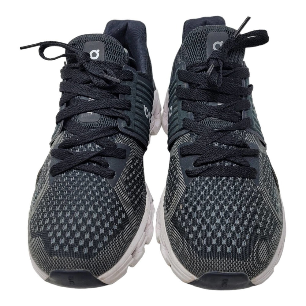 On Cloud Womens Cloudswift Running Shoes Gray Black Low Top Lace Up Mesh 10M